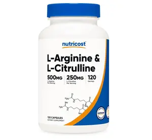Nutricost L-Arginine L-Citrulline Complex 750mg, 120 Capsules - Non-GMO