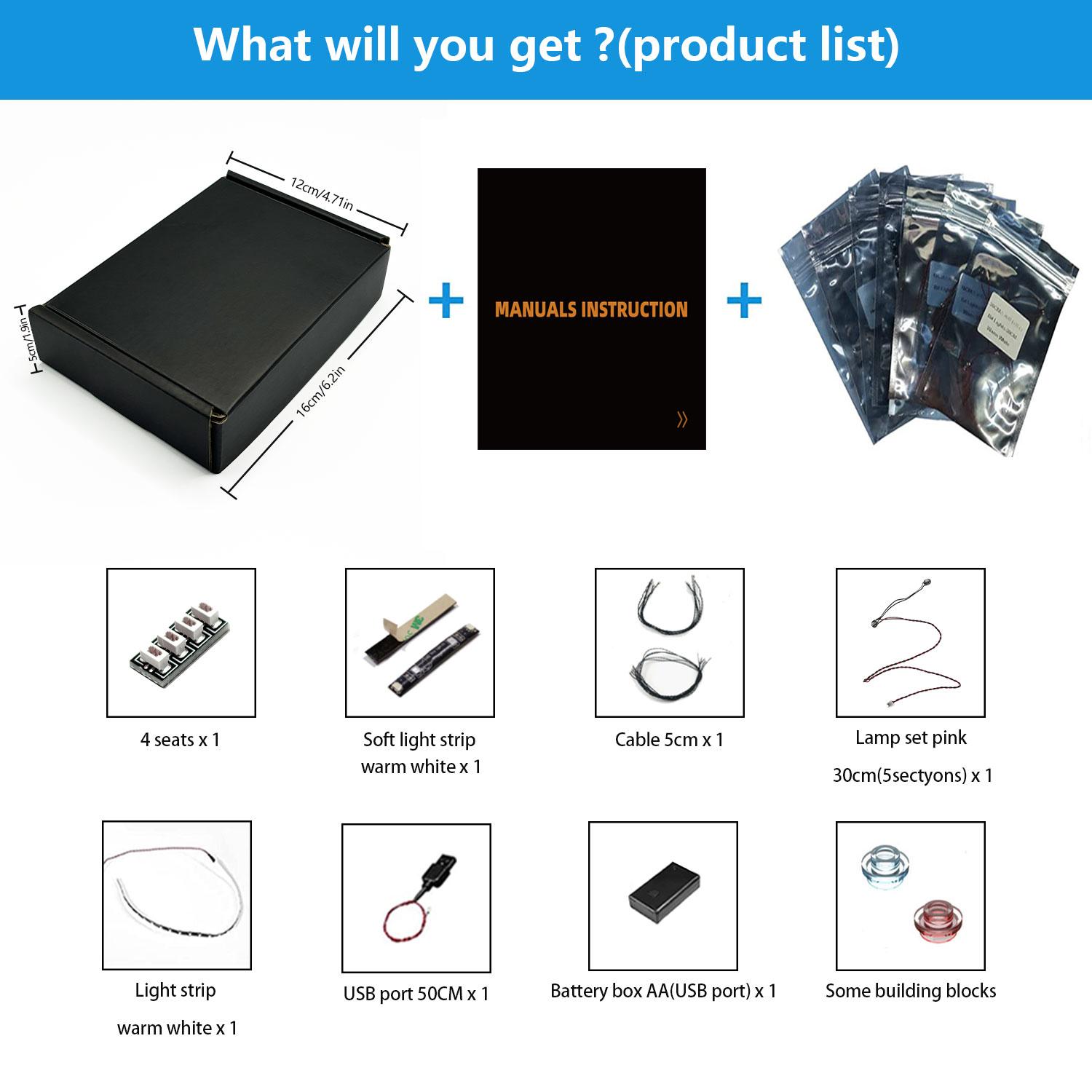 LYBMTWF Lighting Kit for LEGO 10343 Building Block Model Lighting Orchid — Indoor Plant Decor for Dining Tables, Desks, and Offices — A Valentine's Day Gift for That Special Someone (Model Set Not Included)