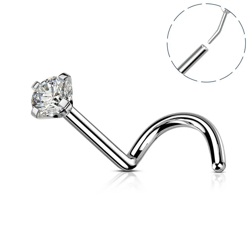 OUFER BODY JEWELRY Faux Nose Ring, Cute Titanium Stud with CZ Gemstone for Daily Wear, No Piercing Fake Nose Piercing Jewelry for Men & Women, Cz Nose Rings, Body Jewelry Accessory