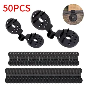 50 PCSRound, thick, quick-release sunshade net hooks, outdoor yard fixing clips, sunshade net windproof clips, sunshade buckles.