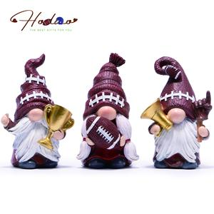 Hodao Rugby Gnome Ornament/Statue Green Stadium Theme, Home Interior Decor, Perfect Gift for Rugby Sports Fans