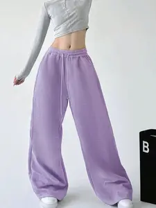 1 Piece: High-Waisted Straight-Leg Sweatpants (Multiple Colors Available) — Minimalist Style | Elastic Waistband with Drawstring | Flattering & Figure-Friendly | Perfect for Everyday Wear or Street Style