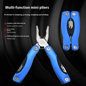 Multifunctional pliers mini pliers outdoor tool pliers aluminum handle pliers stainless steel multifunctional knife pliers combi Combination pliers Safety Wire Pliers