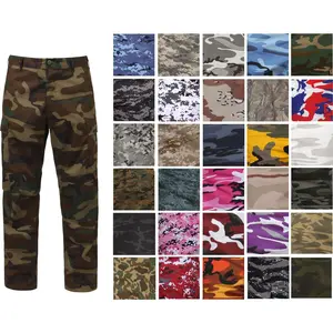 Tactical BDU Pants Camo Cargo Uniform 6 Pocket Camouflage Military Army Fatigues