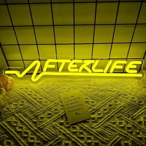 Cyberpunk Neon Sign for Wall Decor,Gaming LED Neon Sign for Man Cave Shooting Game lights for for Gamer Room ,Bedroom,Bar,Birthday,Christmas Decor,Afterlife Neon Light Sign, Neon Accent Lights, Usb Powered Lamp, Led Decoration Lamp