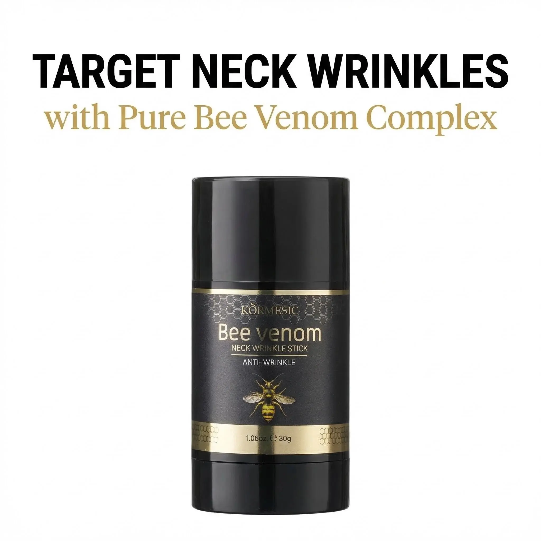 Solid Retinol Neck Stick Cosmetics - Oil-Nourishing, Firming, Lifting, Hydrating Bee-Infused Hyaluronic Acid Beauty Product for Dry Skin Adults Daily Neck Care, Beauty Products, All Skin Types