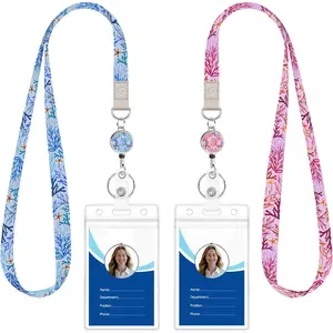 Lanyards for Cruise Ships Cards , Seaweed Lanyards with Retractable Badge Reel, Cute  ID Badge Holder with Lanyard Cruise Essentials  Haves Zip Type Card Protector 2 Pack