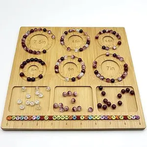 Bamboo Beading Board for Jewelry Bracelet Making - DIY Small Organize Natural