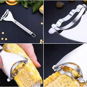 Kitchen Corn Peeler, 304 Stainless Steel Corn Kernel Separator, Home Use Corn Husk Remover, Kitchen Tool for Easy Corn Processing