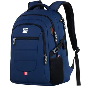 Bruno Cavalli Laptop Backpack #8381 for Men & Women, Durable Waterproof Polyester with USB Charging Port College Bookbag Work Daypack Quick Access Front Pocket Breathable Mesh Back Panel Travel Essentials Carrier Space Traveling Bag #Summervibes tiktoksho