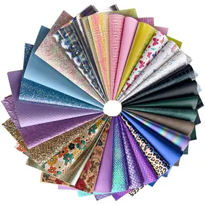 30 pieces 8x12 inch mixed style random color faux leather sheets | Great for DIY handmade crafts, earrings and hair bows | In stock at US warehouse