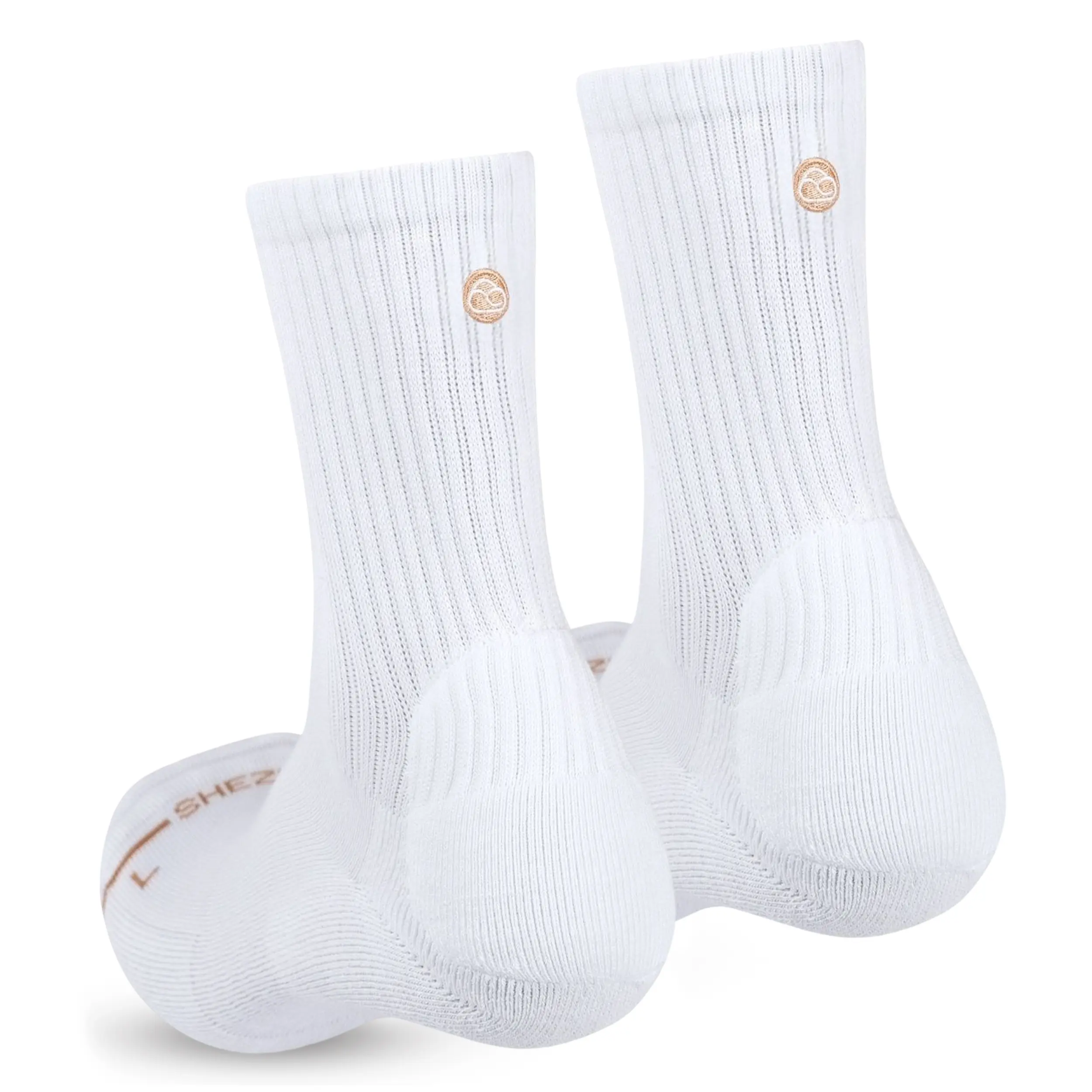 SHEZZA Anti-Blister Padded Crew Socks Foam Cushion Comfortable Unisex for Boots Sambas Loafers & Running Sneakers Moisture Wicking