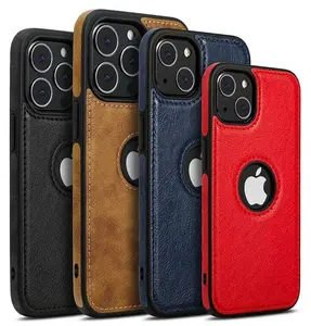 Shockproof Luxury Slim PU Leather Defender Case Cover for iPhone 15/14/13/Plus/Pro/Pro Max/SE 2nd/SE 3rd - Durable Protective Casing