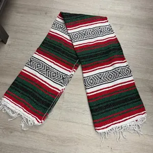 Mexican Saltillo Beach Blanket - Traditional Serape Design