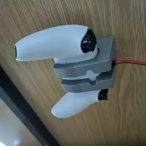 1PC Under-Desk Game Controller Stand for PS5, Hidden Storage Gamepad Hook & Organizer, Essential PS5 Accessories, Console Controller Accessories (Only Controller Stand Included)