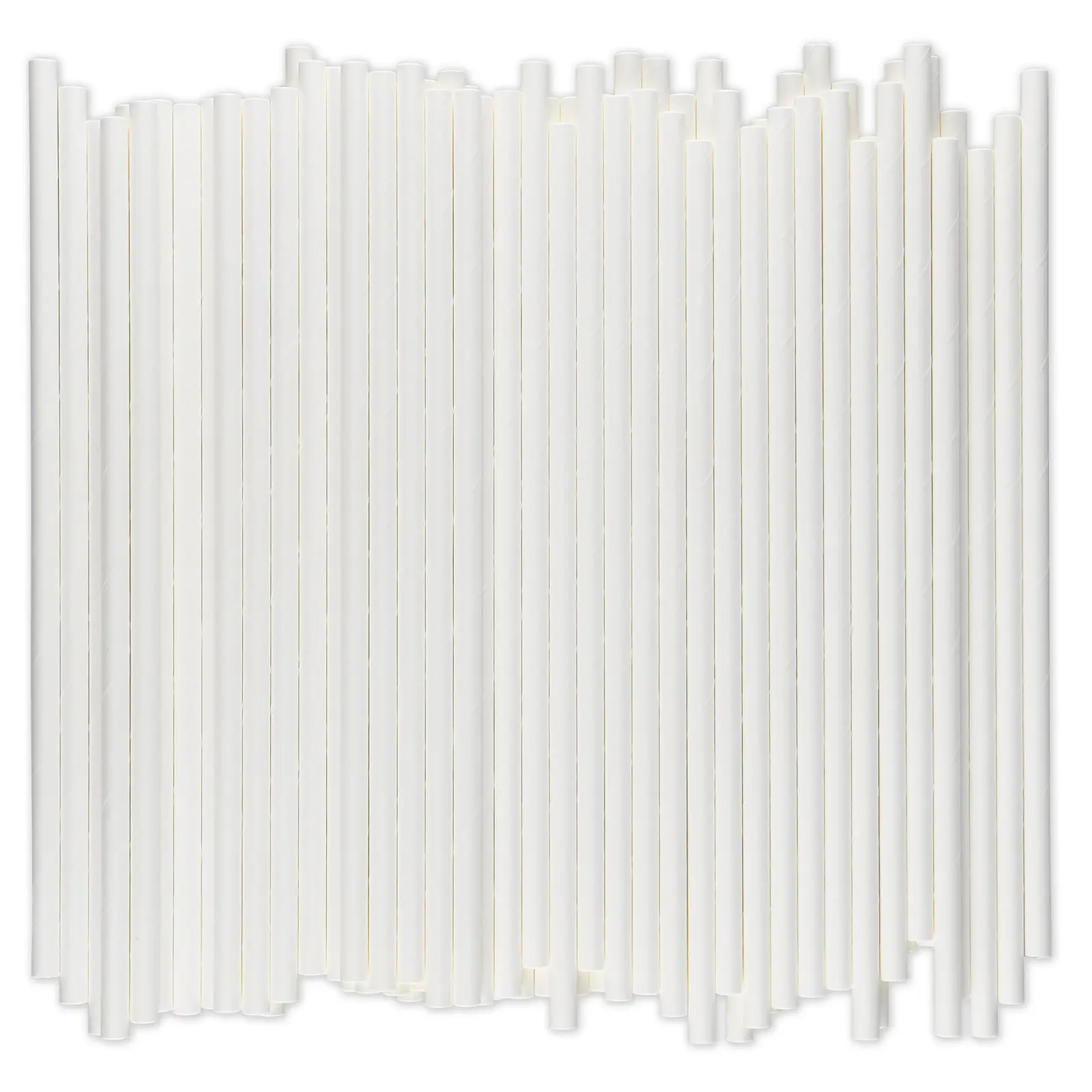 White Paper Drinking Straws Bulk, 1000 Counts, 7.75" Long, 0.24" Diameter - Restaurants and Bars Pack