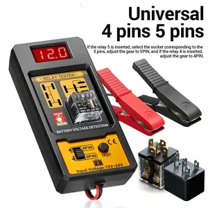 Universal 11-25V Car Relay Tester, Vehicle Automotive Battery Voltage Tester with LED Indicator Light for Relay Diagnostic Checks