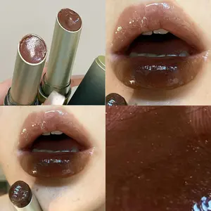 HERORANGE Translucent Moisturizing Mirror Balm Lipstick Moisturizing Radiant Watery Glossy Glow Natural Color Solid Lipstick, Lipgloss, Moisturizer Long-Lasting Glass Lips Rich and Full Hydrating Suitable for Parties, Dates, and Stage, Makeup