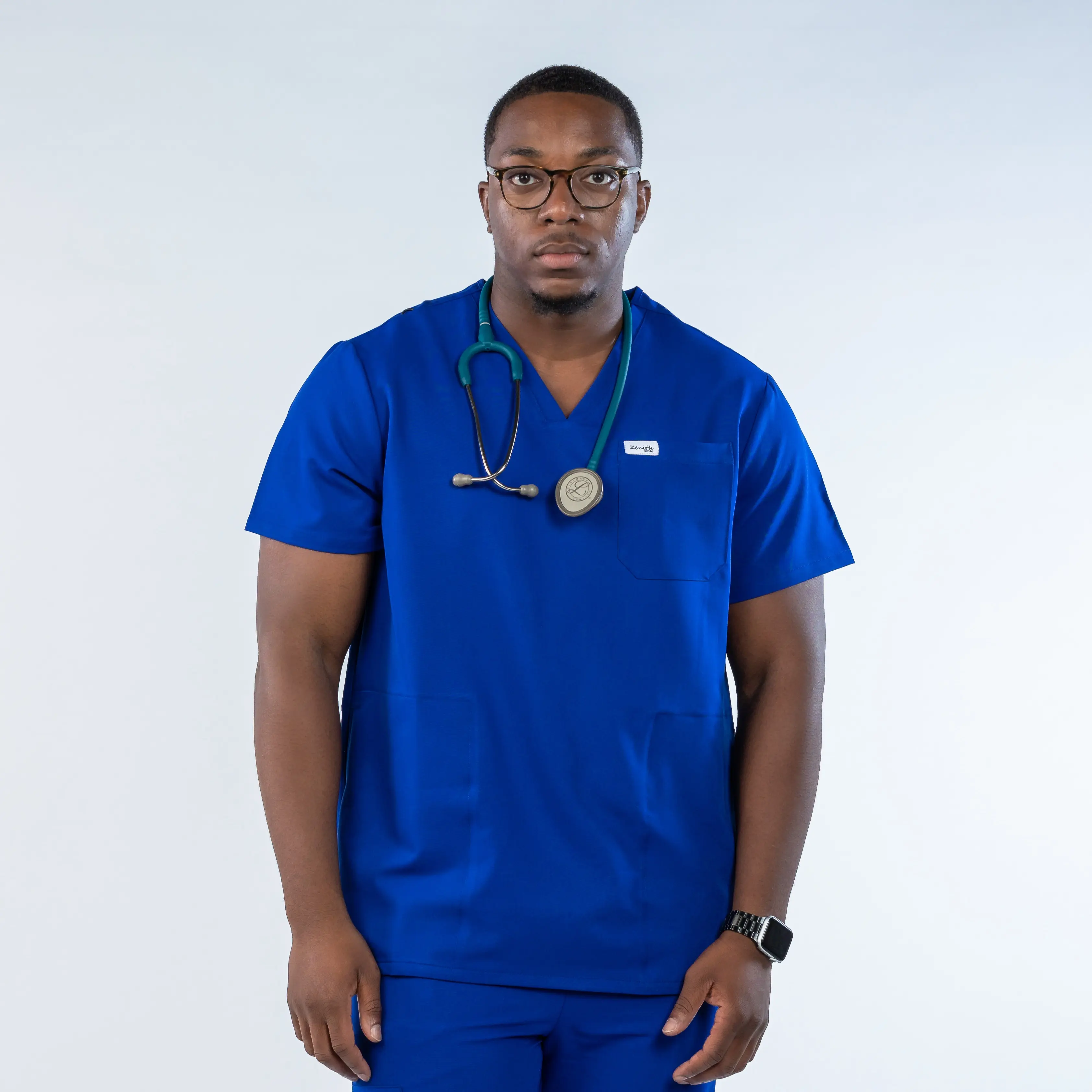 Zenith Scrubs Men's Zane 3-pocket V-Neck Scrub Top Fabric Menswear