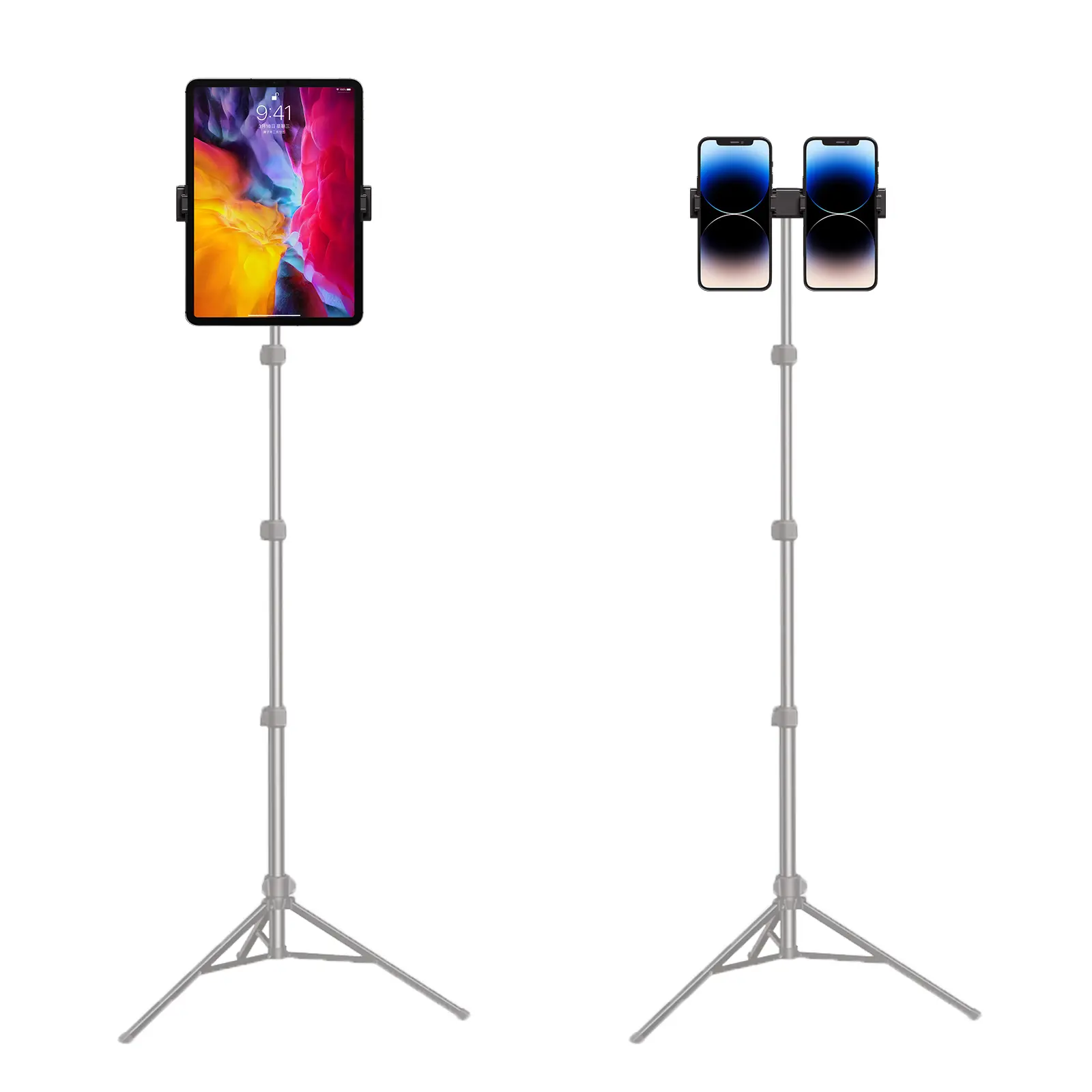 FUNSNAP Dual-Slots Holder Stand - Universal Compatible Phone Holders & Mounts, Mobile Accessories for 2 Devices, Tablet Compatibility for Phones & iPads