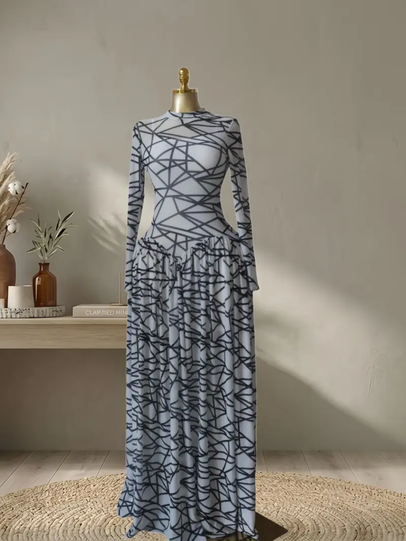 White mesh long sleeve dress - TikTok Shop