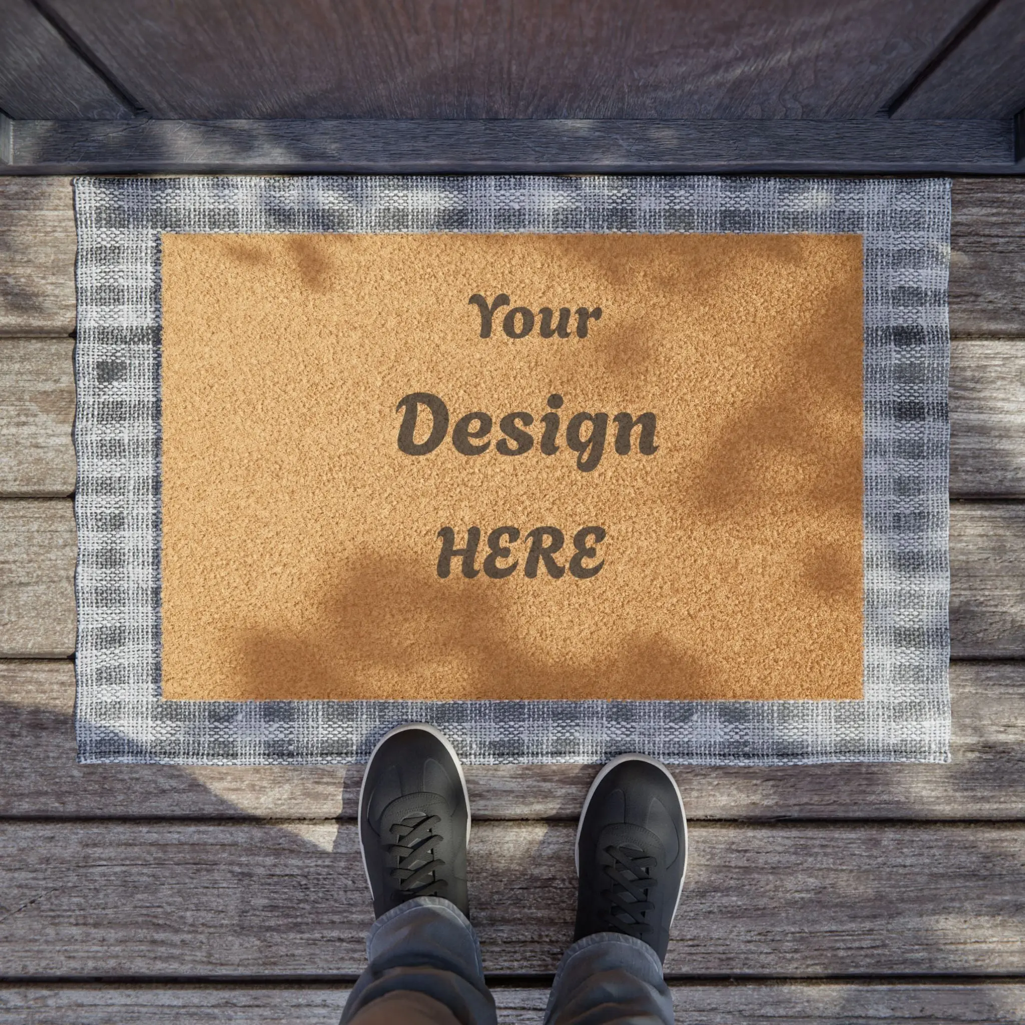 Personalized Welcome Doormat — Custom Design Coir Entrance Mat