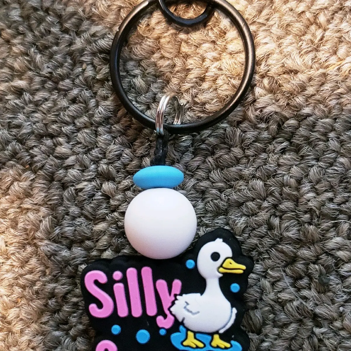 Cute Creature Dinosaur Silicone Bead Whimsical Keychain