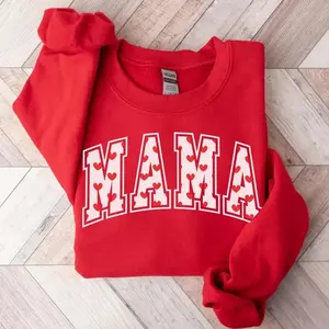 Valentines Mom Sweatshirt, Mama Heart Crewneck, Mom Love Sweater, Cute Women's Cupid Heart Pullover, Trendy Mama Shirt, V-Day Sweatshirt