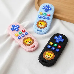 Animal Design Remote Control Teether Toy, 1 Count Safety Soft Teething Relief Toy, Baby Soothing Teether Toy, Baby Care & Health Product, Sensory Teether
