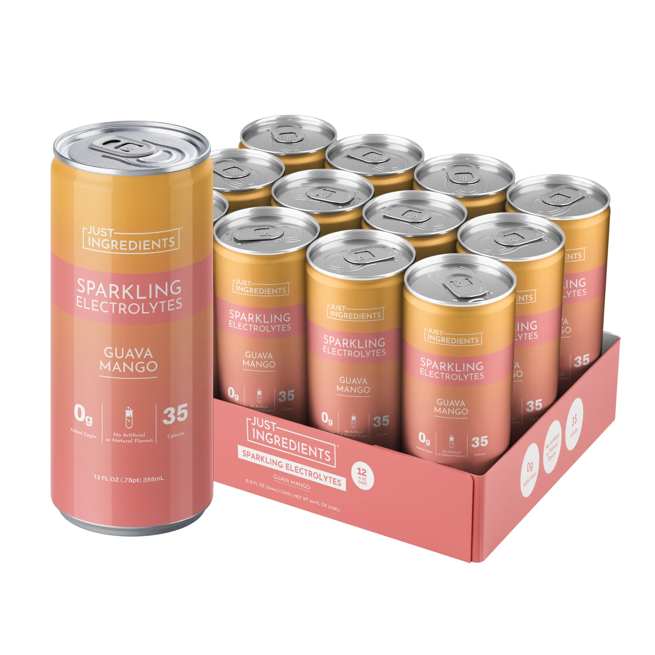 Just Ingredients Guava Mango Sparkling Electrolytes (12ct)