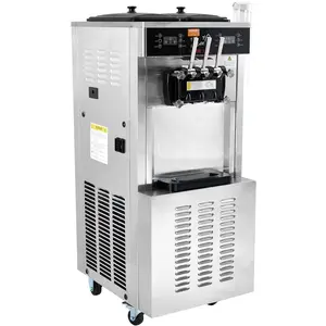 【Summervibes】VEVOR Commercial Ice Cream Machine,  20-25L/H Yield, 2400W 1-Flavor Hard Serve Ice Cream Maker, 8L Stainless Steel Cylinder, Digital Display Auto Clean Adjustable Hardness, for Restaurant Snack Bars