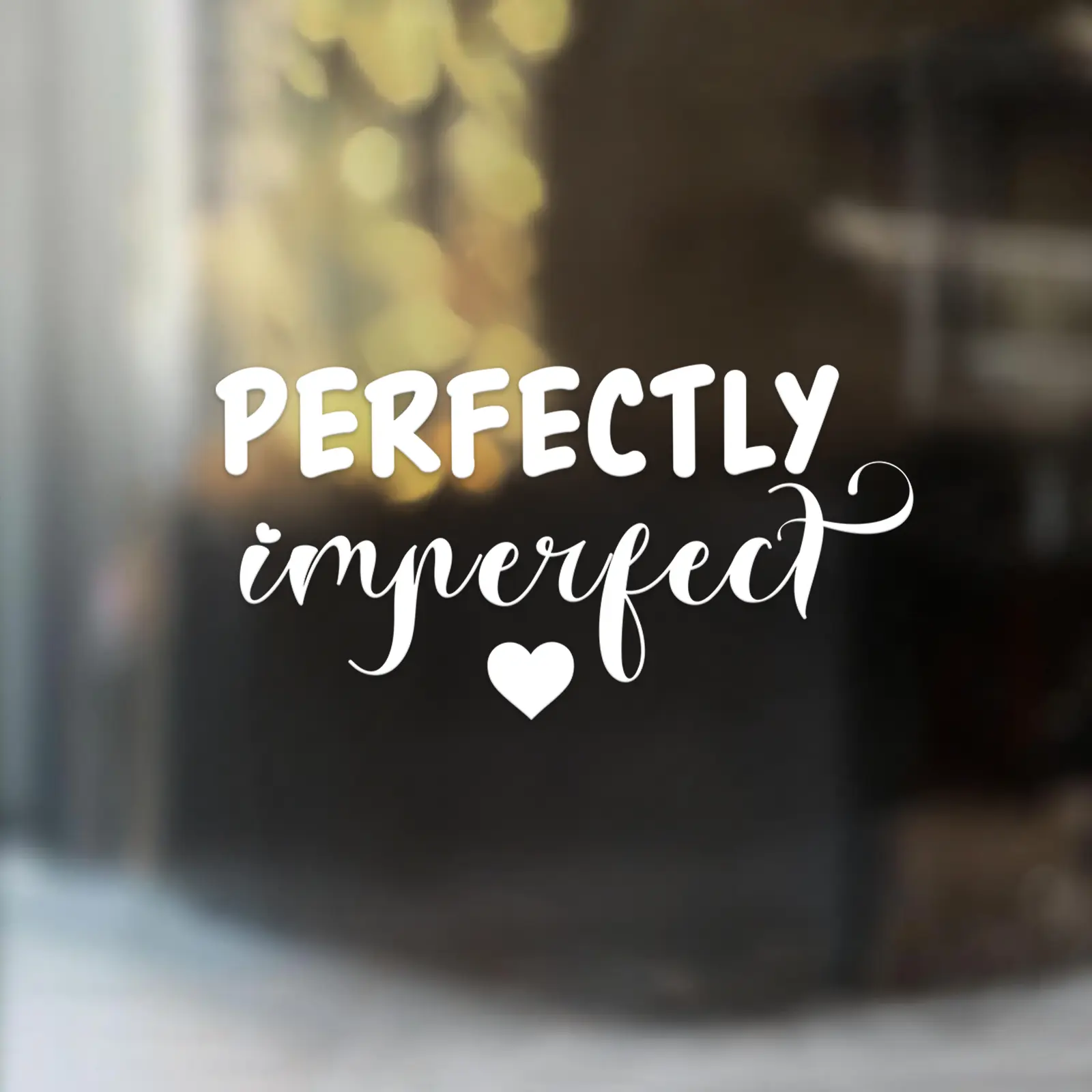 Perfectly Imperfect Joy Car Decal, Inspirational Decals for Vehicles, Positive Affirmation Vinyl Waterproof Bumper Sticker for Car, Truck, Wall & Window