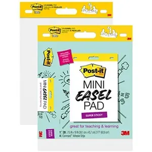 Post-it MMM577SS2PK 15 x 18 in. Super Sticky Mini Easel Pad, White - Pack of 2