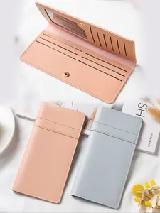 Women's Long Wallet, Casual Trendy Wallet, Casual Fashion Money Clip, Ultra-Thin Card Holder, Credit Card Wallet, Multi-Card Slots, Unisex Design, Essential Daily Use Gift