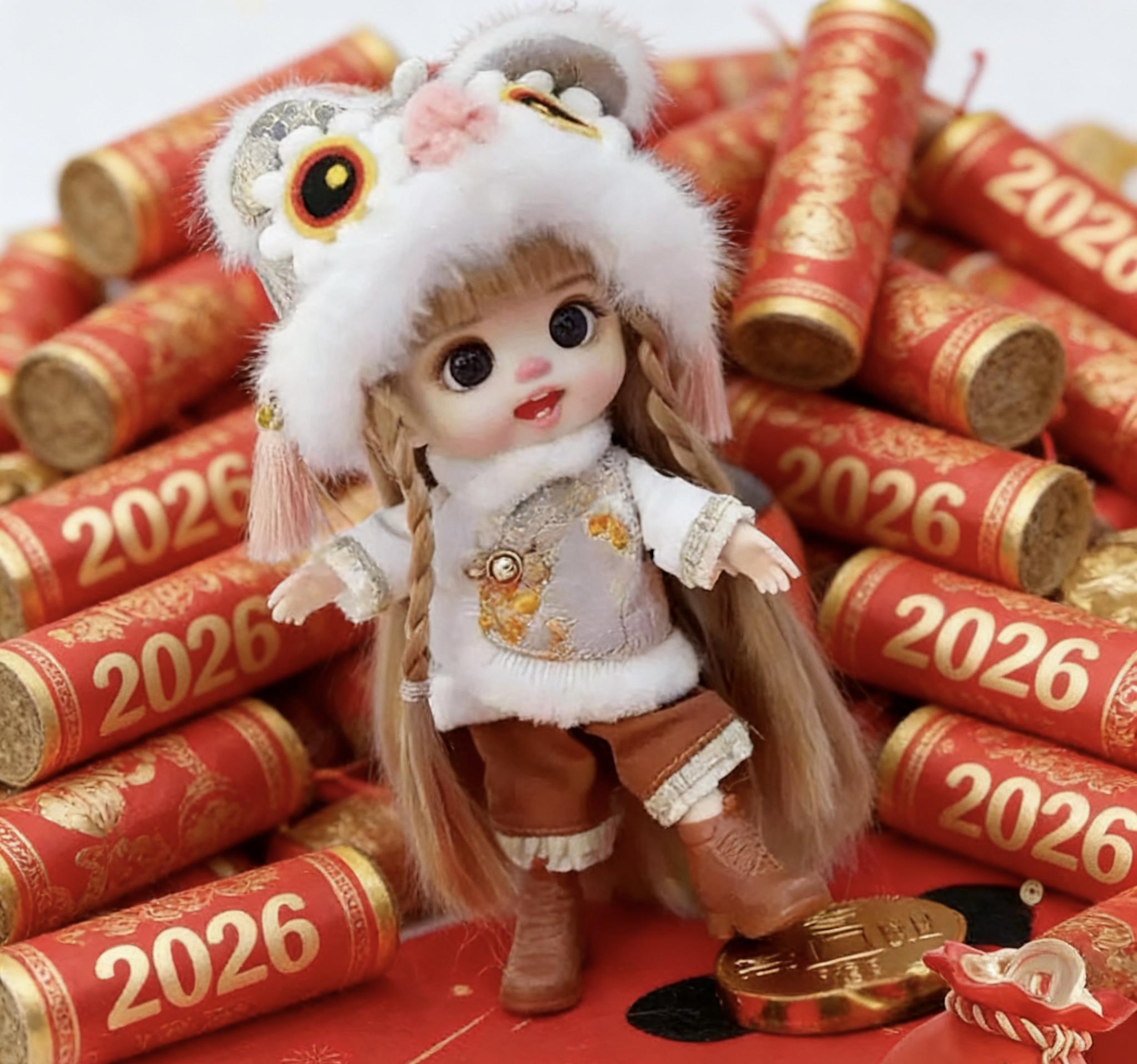 Lolifen Dance Lion Adorable Plush Doll Charms