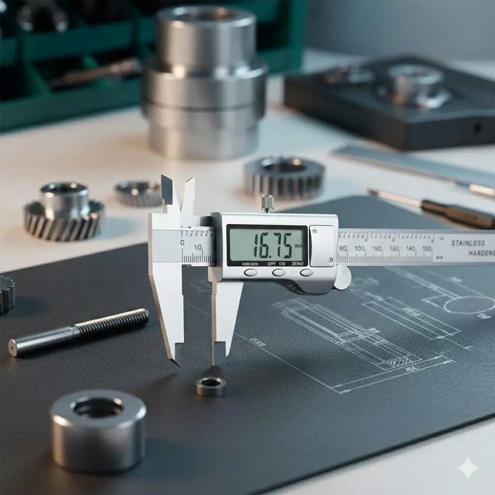 High Precision Digital Caliper, Caliper Measuring Tool: Stainless Steel Instant Readout, Micron-Level Accuracy for Metalworking, Machining Depth Measurement, Professional Engineering Tools, Industrial-Grade Smart Calibration Electronic Gauge