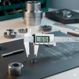 High Precision Digital Caliper, Caliper Measuring Tool: Stainless Steel Instant Readout, Micron-Level Accuracy for Metalworking, Machining Depth Measurement, Professional Engineering Tools, Industrial-Grade Smart Calibration Electronic Gauge