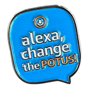 Alexa Change the POTUS Political Protest Enamel Pin 1 Inch Enamel Silver Plating Butterfly Clutch Activist Gift