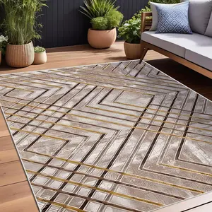 Geometric Pattern Outdoor Carpet, Modern Design Non-slip Floor Mat, Comfortable & Convenient Foldable & Portable Carpet for Outdoor Picnic, Camping & Family Gathering, Outdoor Rug