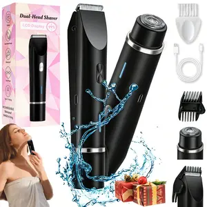 Mother’s Day Gift: 2-in-1 Electric Shaver for Women – Painless Ceramic Blade, 10000RPM, IPX7 Waterproof, Rechargeable Bikini Trimmer with Gift Pouch – For Face, Legs, Underarms tiktokshopspringglowup