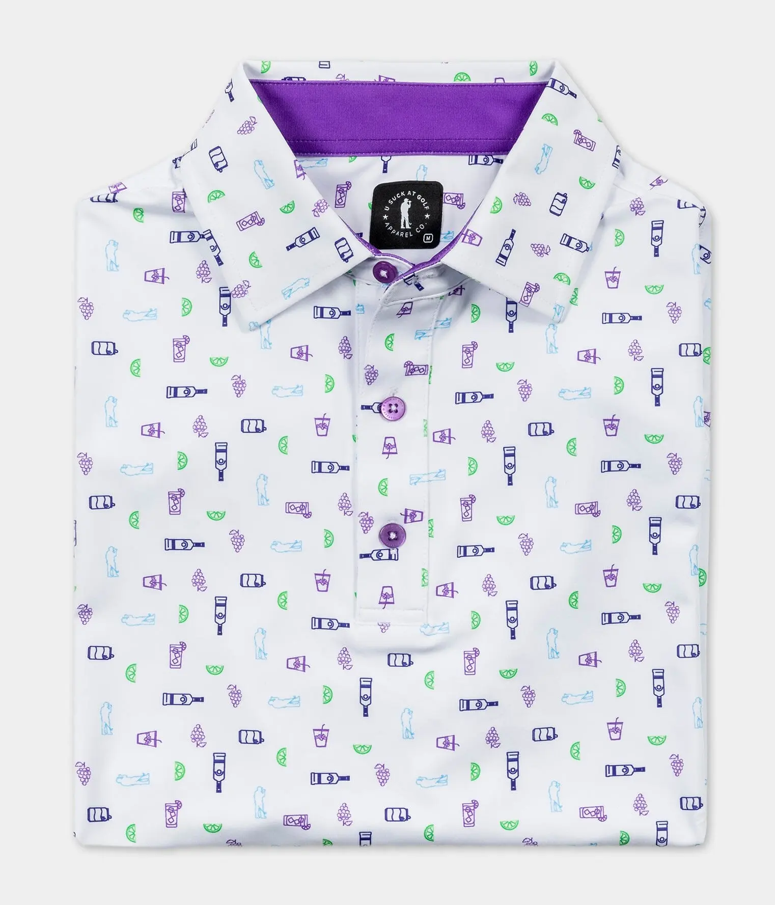Men's Performance Golf Polo Shirt - Polyester-Spandex Stretch Fabric Menswear - Transfusion Design - Golf Enthusiasts Focused