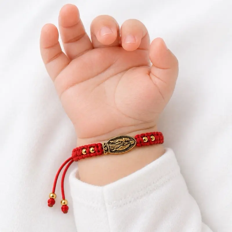 Virgen de Guadalupe Red String Bracelet