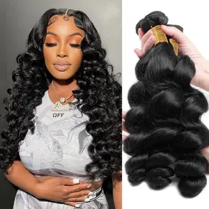 Loose Wave Bundles Brazilian Virgin Hair for Sew in 3 Bundles Human Hair Salon Quality Quick Weave
