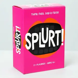 Splurt! Think Fast Say First Portable Party Card Game, Win and Collect Cards, Tabletop Game for Laughter, Learning, Friendship, Fun