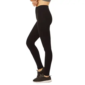 Women's Premium Cotton Leggings Full Length High Wide Waistband S-3XL High Waisted Leggings Ankle No See-Through Workout Yoga Pants Tummy Control