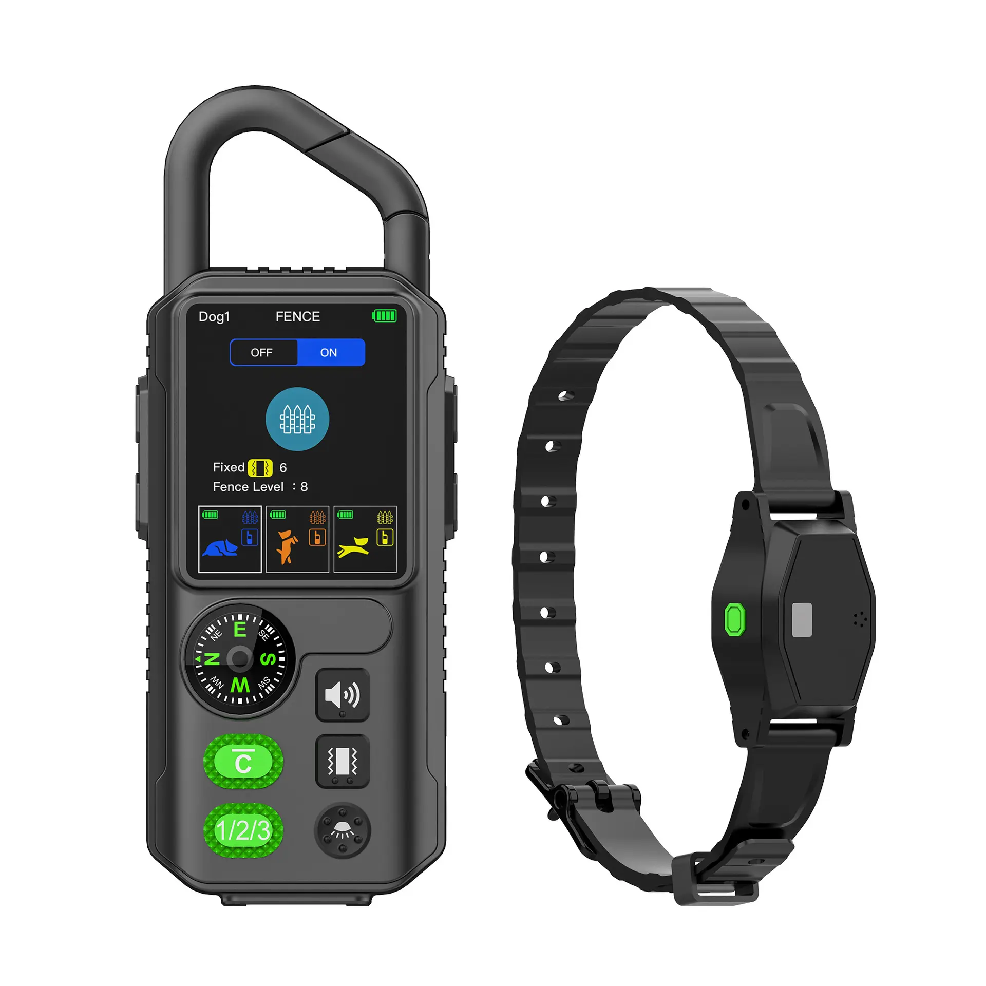 PETFECTUS T810 Pro Wireless Dog Fence – Dynamic Moving Fence with Remote Training (3300ft), Real-Time Activity Tracking, LED Safety Lights, IPX7 Waterproof Receiver, Fits Dogs 15-110 lbs, No Subscription Needed, Training Aid, Puppy Training Tools