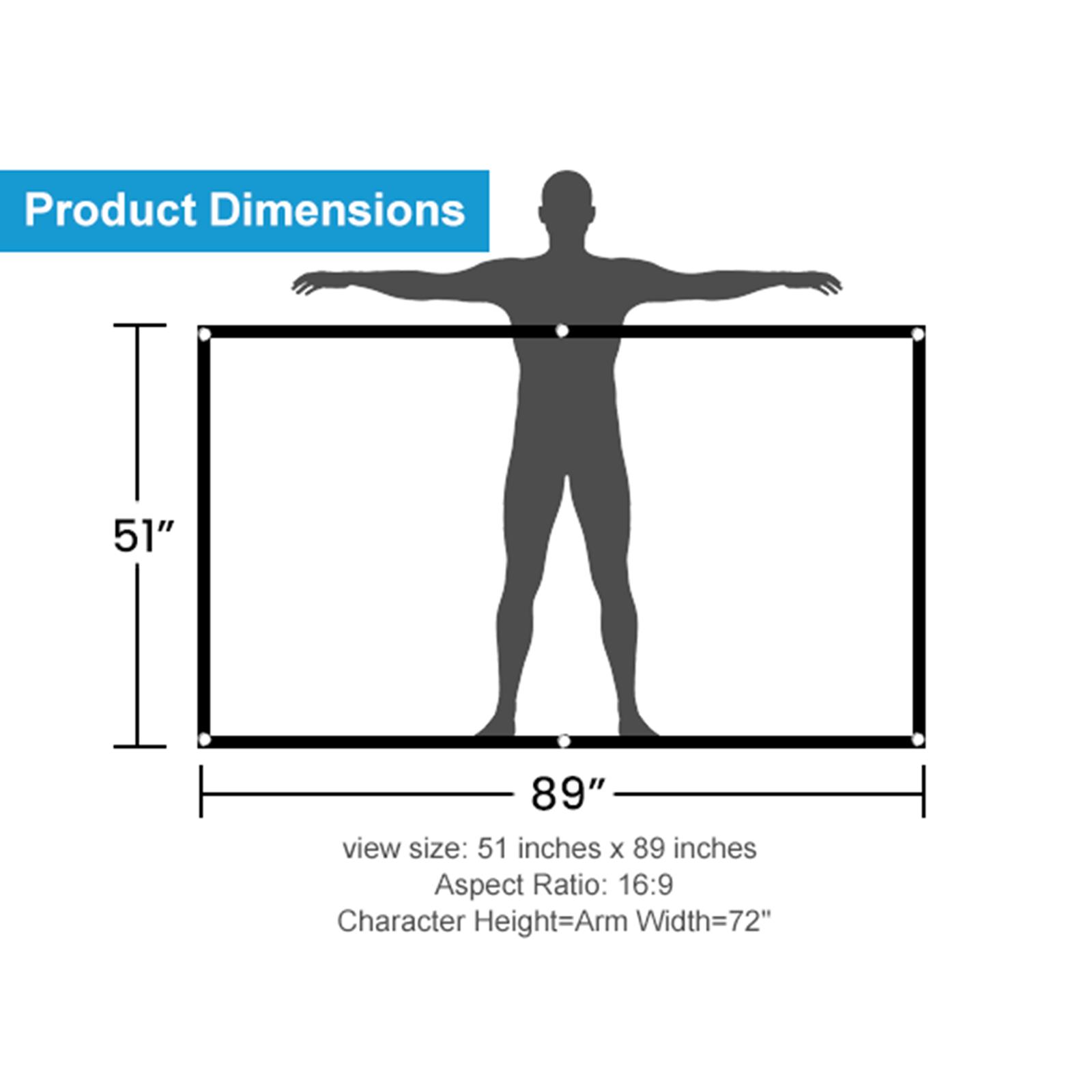 HAPPRUN 100'' Projector Screen – 16:9 Foldable Portable Movie Screen for Home Theater, Indoor/Outdoor Use, Anti-Crease Fabric, Supports Double-Sided Projection HAPPRUN 100'' Projector Screen – 16:9 Foldable Portable Movie Screen for Home Theater, Indoor/Outdoor Use, Anti-Crease Fabric, Supports Double-Sided Projection