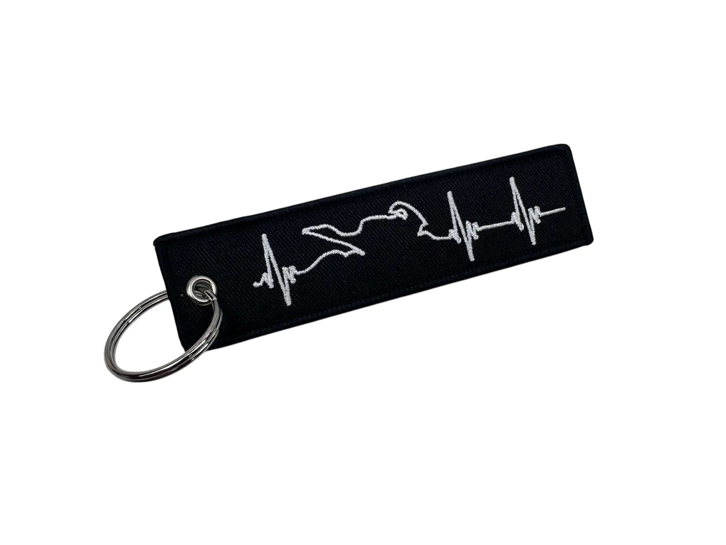 Motorcycle embroidery keychain