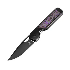 Kizer Black S45VN Black&Purple Haze Inlay Handle Ki3634A2