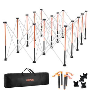 fathersdaygift VEVOR Portable Folding Workstand, 8.05x 4.13 ft Collapsible Workbench, 6000 lbs Weight Capacity, No Assembly Foldable Work Stand with Storage Bag, Table Top NOT Included, for Garage Workshop Outdoor